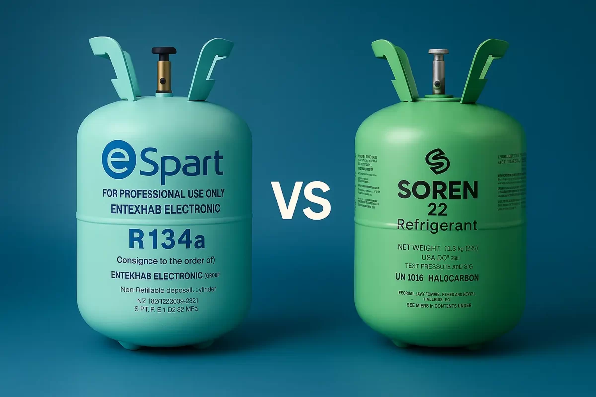 تفاوت r134a-vs-r22